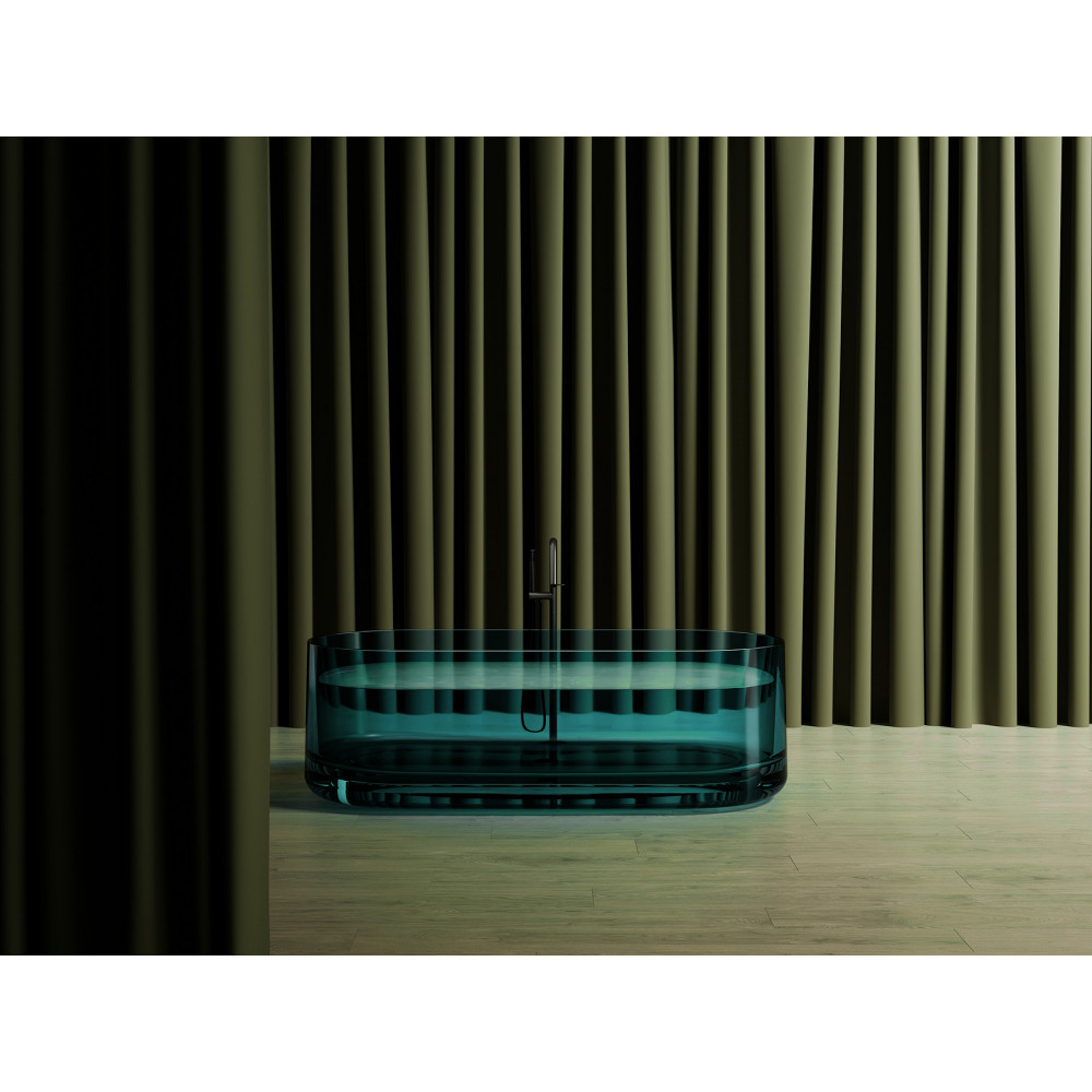 Прозрачная ванна ABBER Kristall AT9708Aquamarin бирюзовая