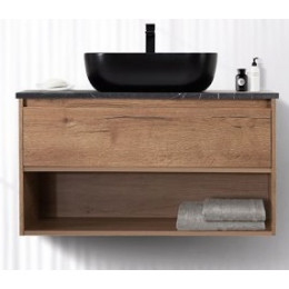 Мебель для ванной комнаты BELBAGNO KRAFT-800 с одним выкатным ящиком и одной открытой полкой