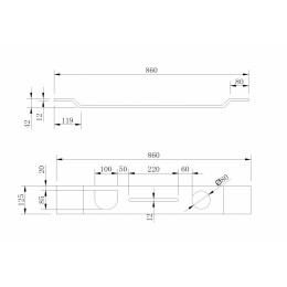 Полка для ванны ABBER Stein AS1601 белая матовая