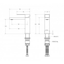 Смеситель для раковины CEZARES SLIDER-LS