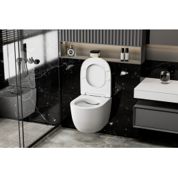 Унитаз ABBER Bequem AC1100MW подвесной белый матовый, безободковый