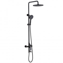 Душевая стойка с изливом, черная матовая, ABBER Weiss Insel AF8016NB