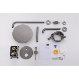 Душевая система ABBER Wasser Kreis AF8117NG скрытого монтажа с изливом, никель