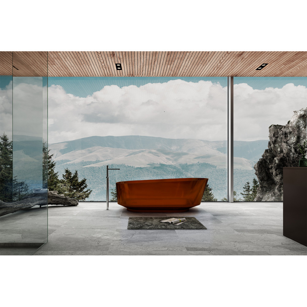 Прозрачная ванна ABBER Kristall AT9706Opal коричневая