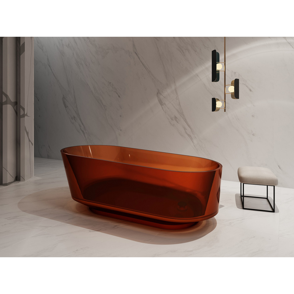 Прозрачная ванна ABBER Kristall AT9706Opal коричневая