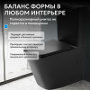 Унитаз ABBER Rechteck AC1210TMB компакт черный матовый, безободковый, смыв торнадо