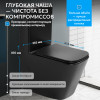 Унитаз ABBER Rechteck AC1210TMB компакт черный матовый, безободковый, смыв торнадо