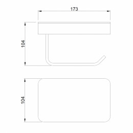 Бумагодержатель с полкой для телефона ABBER Westen AA1730 хром
