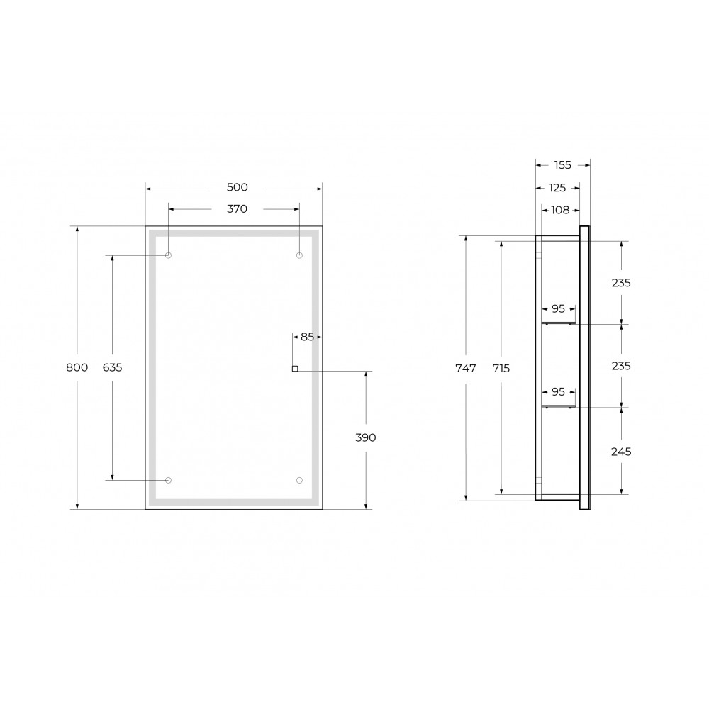 Зеркальный шкаф BelBagno GRT