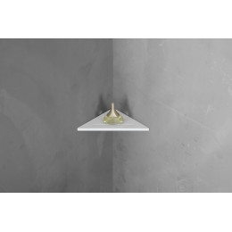 Угловая полочка для ванной комнаты ABBER Stein AS1652 белая матовая