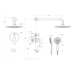 Душевой комплект встраиваемый CEZARES STYLUS-DSET