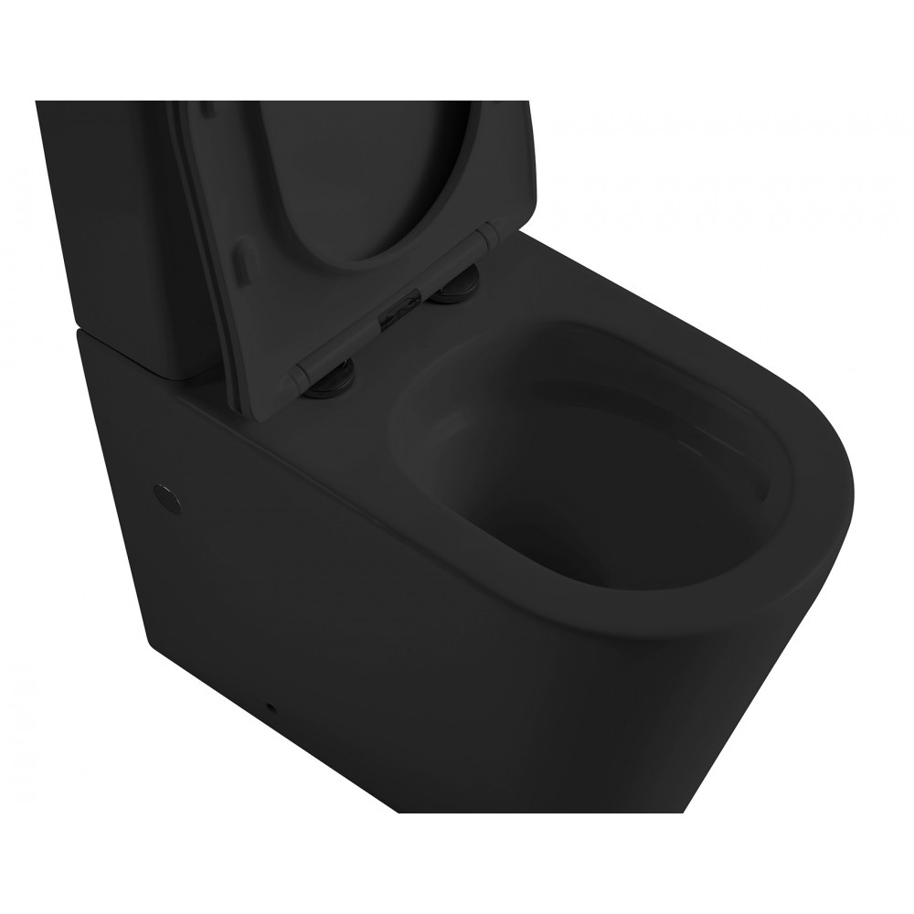Унитаз ABBER Bequem AC1112TMB компакт черный матовый, безободковый, смыв торнадо