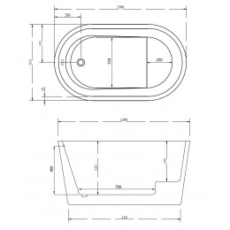 Акриловая ванна ABBER AB9277 белая