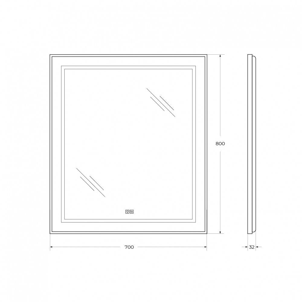 Зеркало BelBagno SPC-KRAFT-TCH-WARM