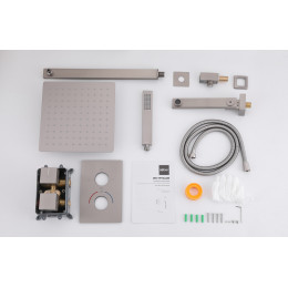 Душевая система ABBER Daheim AF8250SP скрытого монтажа с изливом, термостат, сатин