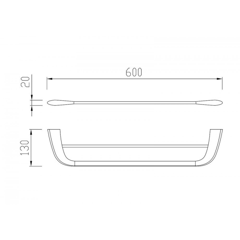 Полотенцедержатель двойной 60 см CEZARES LINER-THD-60
