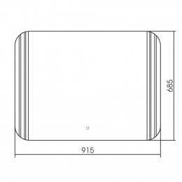 Зеркало ABBER See AG6101S с подсветкой, сенсорный выключатель, диммер