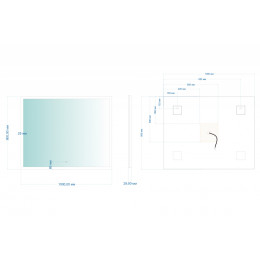 Зеркало ABBER See AG6107SL-1.0 с подсветкой, сенсорный выключатель, диммер