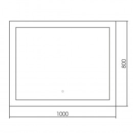 Зеркало ABBER See AG6107SL-1.0 с подсветкой, сенсорный выключатель, диммер