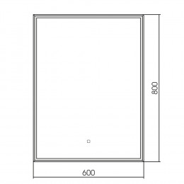 Зеркало ABBER See AG6108S-0.6 с подсветкой, сенсорный выключатель, диммер