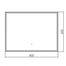 Зеркало ABBER See AG6108SL-0.8 с подсветкой, сенсорный выключатель, диммер