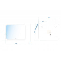 Зеркало ABBER See AG6109SL-1.0 с подсветкой, сенсорный выключатель, диммер