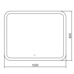Зеркало ABBER See AG6109SL-1.0 с подсветкой, сенсорный выключатель, диммер