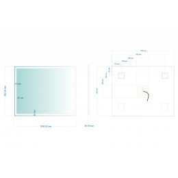 Зеркало ABBER See AG6115S-1.0 с подсветкой, сенсорный выключатель, диммер