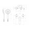 Смеситель для ванны и душа BelBagno AURORA-VASM-CRM