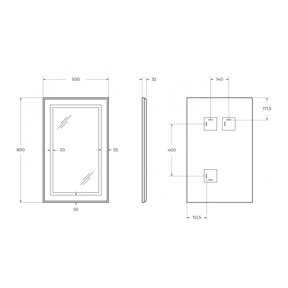 Зеркало BelBagno SPC-KRAFT-SENS