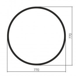 Зеркало ABBER Mond AG6201B без подсветки, металлическая рама, черный