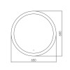 Зеркало ABBER Mond AG6202S-0.65 с подсветкой, сенсорный выключатель, диммер