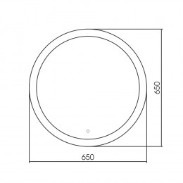Зеркало ABBER Mond AG6202S-0.65 с подсветкой, сенсорный выключатель, диммер