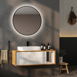 Зеркало ABBER Mond AG6204SCB-0.77 с подсветкой, бесконтактный выключатель, диммер, черный