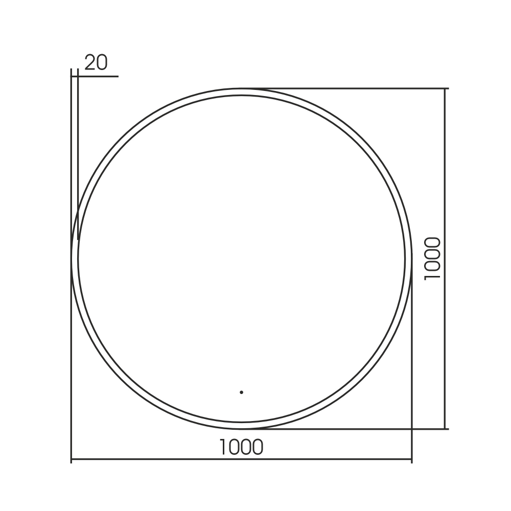 Зеркало ABBER Mond AG6204SCGL-1.0 с подсветкой, бесконтактный выключатель, диммер, золото