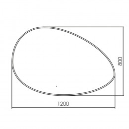 Зеркало ABBER Kontur AG6301SCL-1.2 с подсветкой, бесконтактный выключатель, диммер