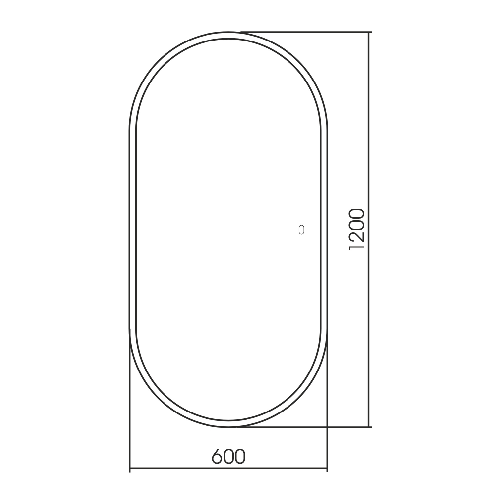 Зеркало ABBER Kontur AG6303SL-1.2 с подсветкой, сенсорный выключатель, диммер