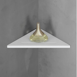 Угловая полочка для ванной комнаты ABBER Stein AS1652L белая матовая