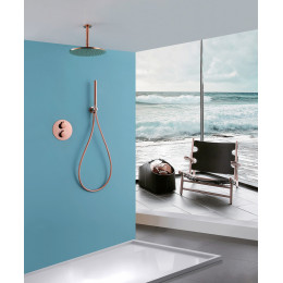 Душевая система ABBER Wasser Kreis AF8121RG скрытого монтажа без излива, розовое золото