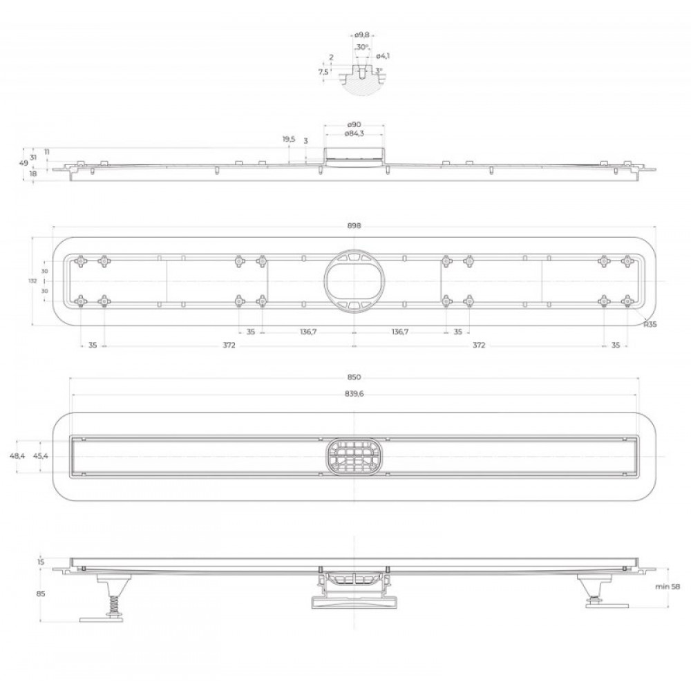 Душевые лотки BelBagno BB-LD-LUCE