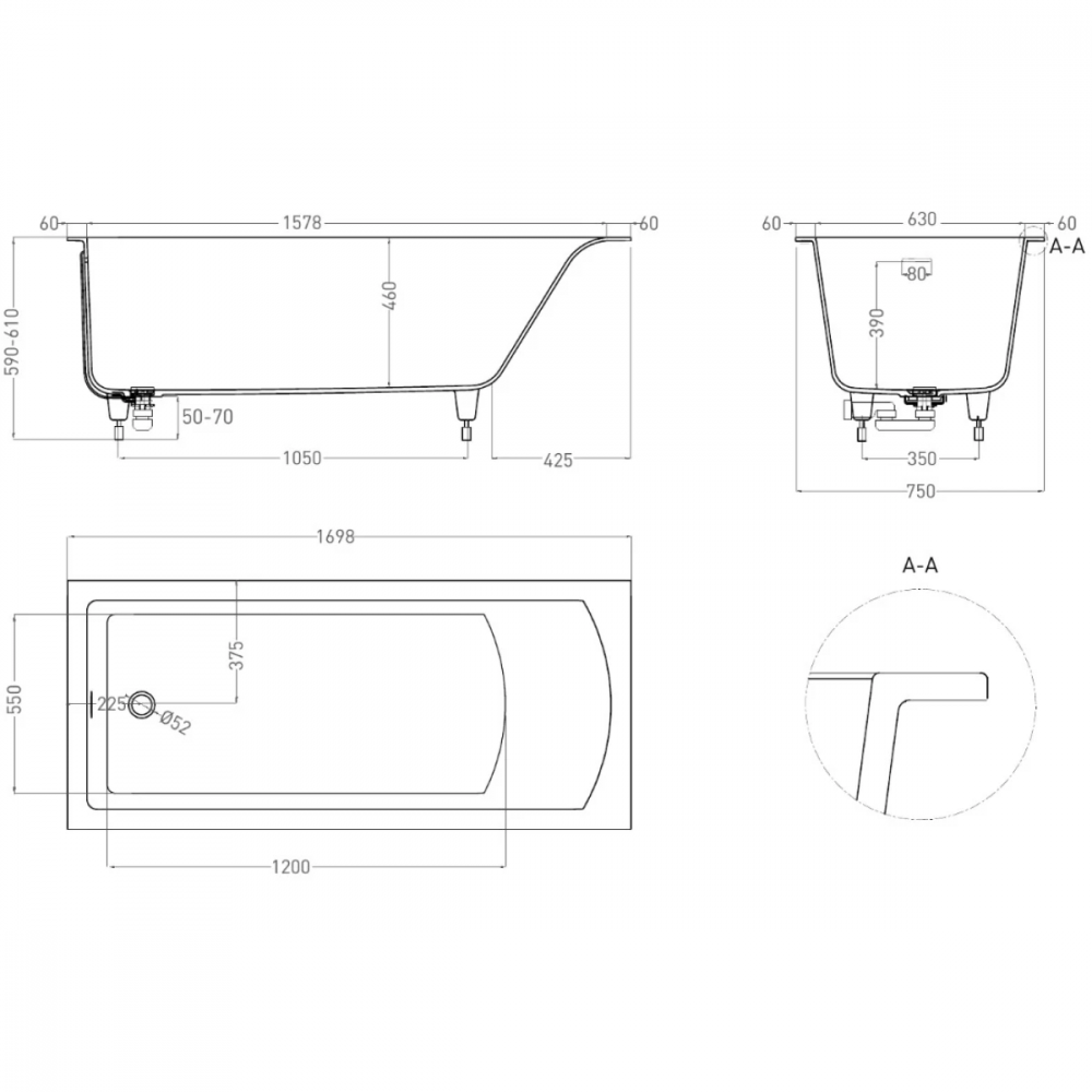 CASCATA KIT 170x75