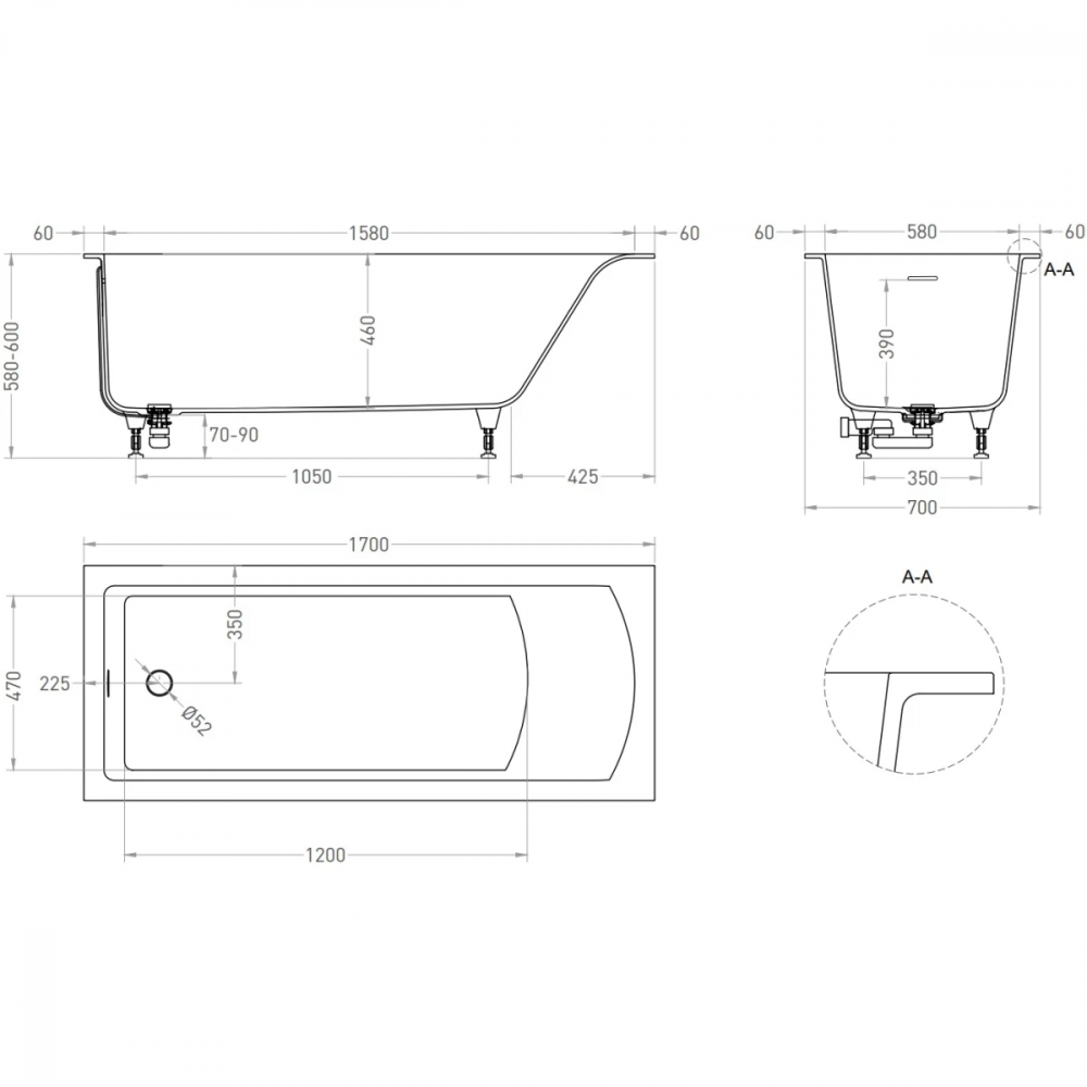 CASCATA KIT 170x70