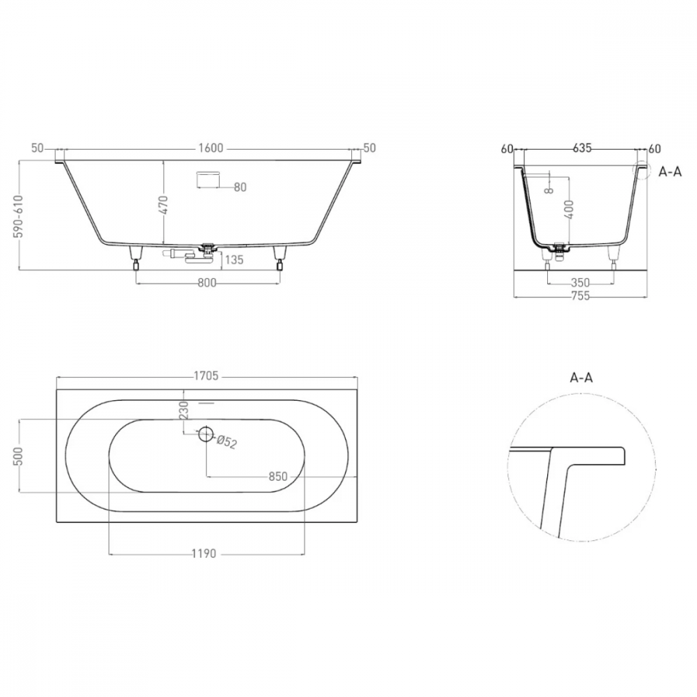 ORNELLA AXIS KIT 170x75