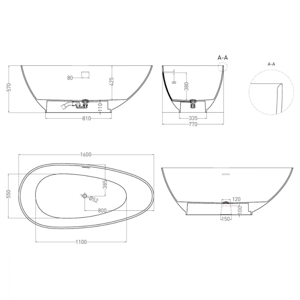PAOLA 160x77 Classic