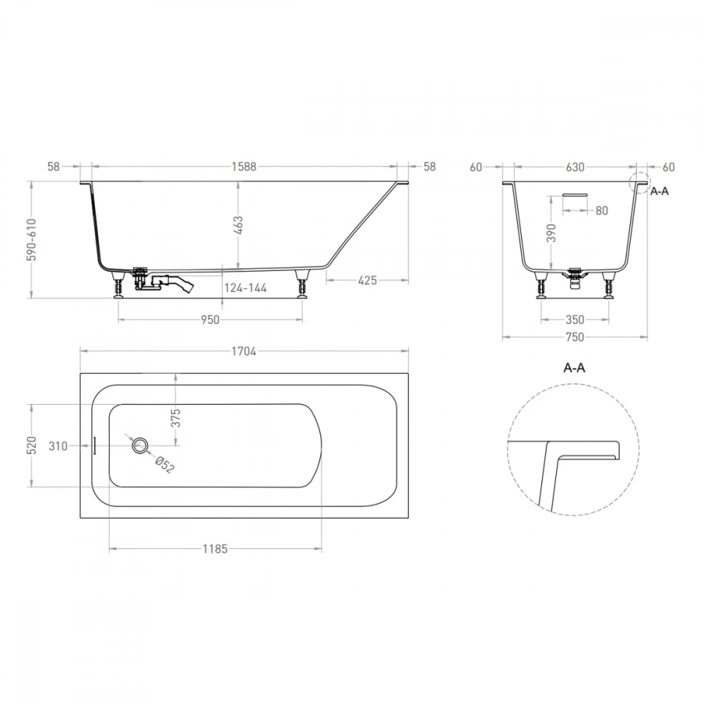 ORLANDA  KIT 170x75