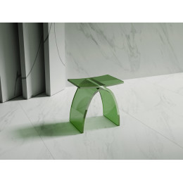 Стульчик для ванной прозрачный ABBER Kristall AT1739Emerald зеленый