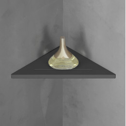 Угловая полочка для ванной комнаты ABBER Stein AS1652MB черная матовая