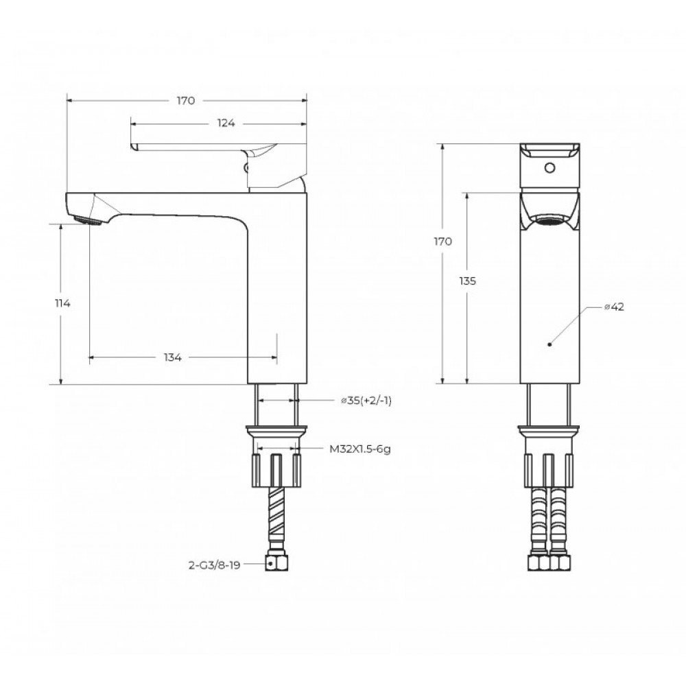 Смеситель для раковины CEZARES STYLUS-LS