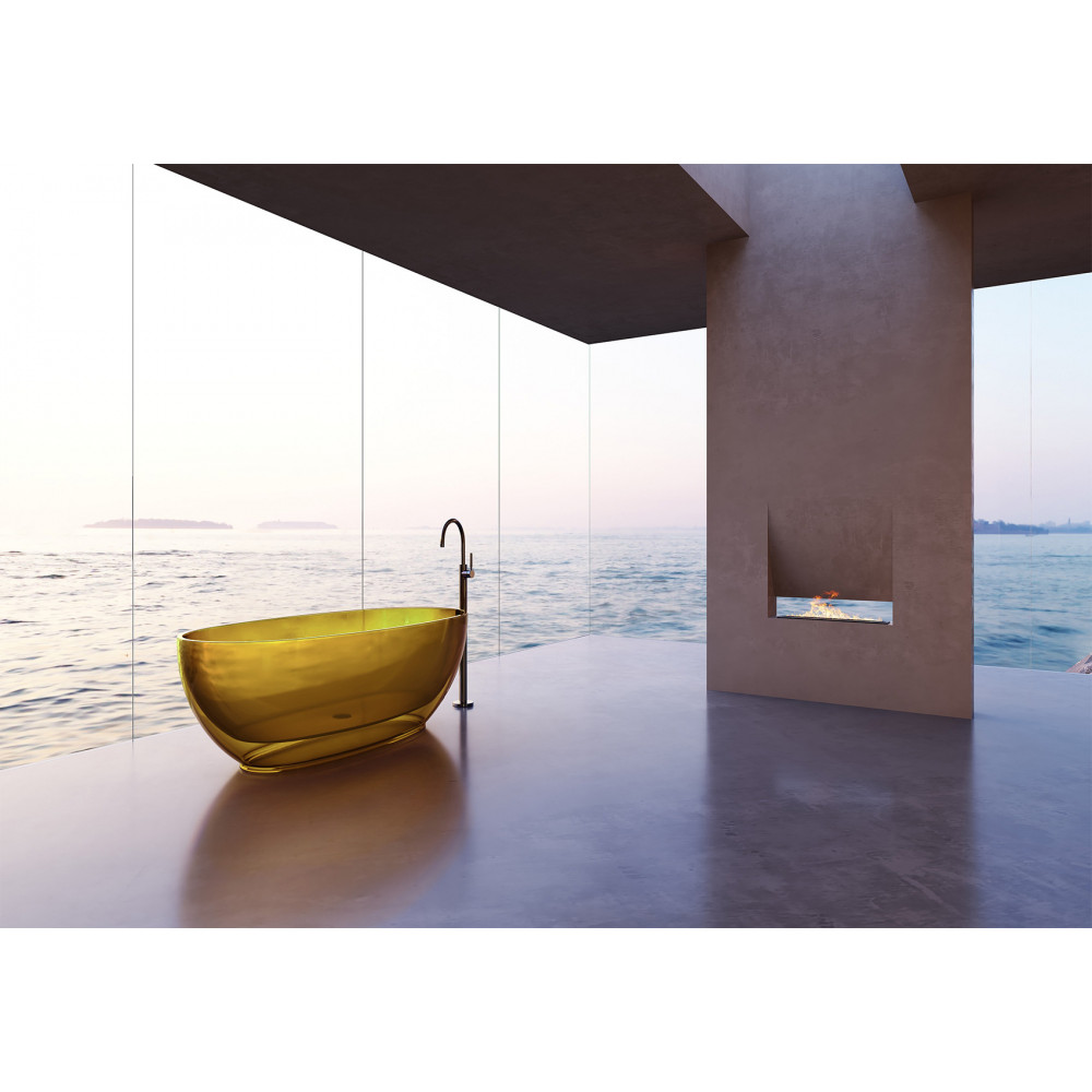 Прозрачная ванна ABBER Kristall AT9703Amber желтая