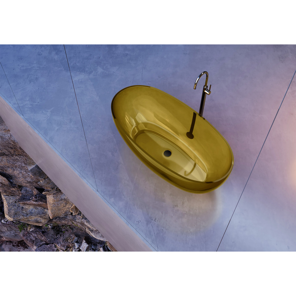 Прозрачная ванна ABBER Kristall AT9703Amber желтая